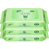 清风御本草草本杀菌湿巾40片/包*3包家庭装成人抽取式柔湿巾去菌卫生纸清洁湿巾湿纸巾