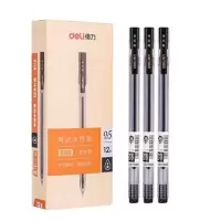 得力 Deli S115 S115中性笔0.5mm全针管 黑(包装数量 1个)