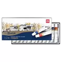 得力 Deli  73886 73886_12色12ml中国画颜料 混 12色/盒(包装数量 1盒)