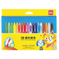 得力 Deli  72062 72062-18色塑料蜡笔 混(包装数量 1盒)