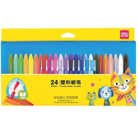得力 Deli  72063 72063-24色塑料蜡笔 混(包装数量 1盒)