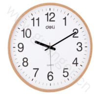 得力 Deli  8819 8819挂钟 木纹 37cm 14.5寸(包装数量 1个)