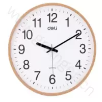 得力 Deli  8819 8819挂钟 木纹 37cm 14.5寸(包装数量 1个)