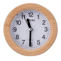 得力 Deli  8810 8810闹钟 木纹 4寸(包装数量 1个)
