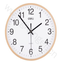 得力 Deli  8818 8818挂钟 木纹 30cm 12寸(包装数量 1个)