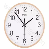 得力 Deli  8818 8818挂钟 木纹 30cm 12寸(包装数量 1个)