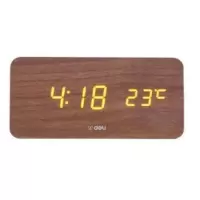 得力 Deli  8815 黑 8815多功能电子钟 黑色150*42*70mm(包装数量 1个)