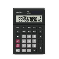 得力 Deli  1677 1677桌面计算器 黑色(包装数量 1个)