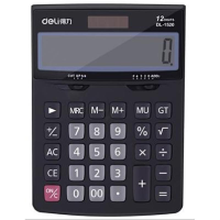 得力 Deli  1520A 1520A桌面计算器 黑(包装数量 1个)