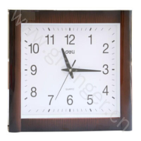得力 Deli  9008 9008挂钟 土棕40*35cm(包装数量 1个)
