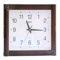 得力 Deli  9008 9008挂钟 土棕40*35cm(包装数量 1个)