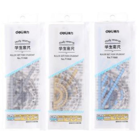 得力 Deli  71968 71968套尺 透明本色(包装数量 1套)