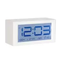 得力 Deli  8825 8825多功能电子钟 白色140*60*68mm(包装数量 1个)