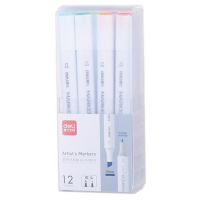 得力 Deli  70702-12 70702-12三角杆马克笔 混(包装数量 1盒)