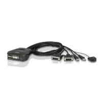 宏正(ATEN) CS22D 2端口带线式USB DVI KVM多电脑切换器