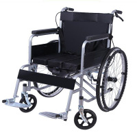 带坐便器老年人便携折叠手推车