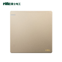雷士(NVC)磨砂开关插座面板86型16a10a正三五孔一开单双控墙壁面暗装开关插座E5乘鸾香槟金色 一开单控