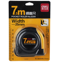 得力(deli) 8209 7.5m全包胶带锁定钢卷尺/测量尺 办公用品