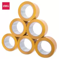 得力(deli) 30359米黄封箱大胶带60mm*100y*50um(米黄色)(6卷/筒)