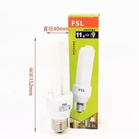 歌派 节能灯泡螺口e27家用超亮日光灯2U-11W-E27 佛山照明