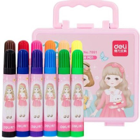 得力 Deli  7051 蓝 7051水彩笔 蓝(包装数量 1盒)