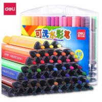 得力 Deli  70660 70660粗三角杆水彩笔 混 48支/盒(包装数量 1盒)