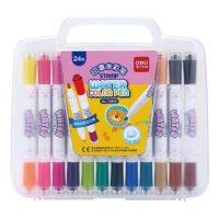 得力 Deli  70665 70665双头印章水彩笔 混 12支/盒(包装数量 1盒)