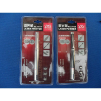 得力 Deli 3934 纽扣电池型可伸缩/书写激光笔 工作距离10M(黑/银色随机)(包装数量 1件)