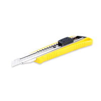得力 Deli 2041(黄，蓝颜色随机) 美工刀(100mm，黄，蓝颜色随机，附带预备刀片及折刀器)