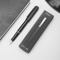 得力(deli)EF明尖钢笔 沉稳办公墨水笔 黑DL-S160EF