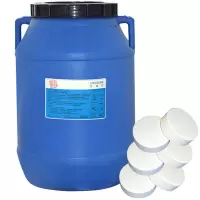 游泳池消毒片速溶泡腾氯片低味消毒颗粒5kg 1桶