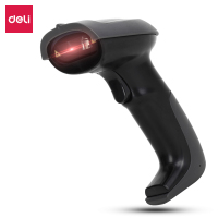得力 USB一维码无线扫描枪商品条码枪 14881黑色