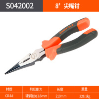 钢盾重型省力偏心尖嘴钳8 S042002 五金工具