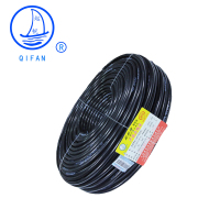 起帆(QIFAN)电线电缆 RVV 2*0.5 护套两芯纯铜软线 户外电源线监控电源线 黑色 50米