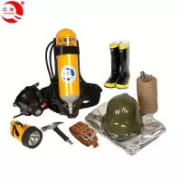 谋福全套消防员装备 消防员安全装备设备 特种行业认证 8件套（5L款 整套消防员装备）
