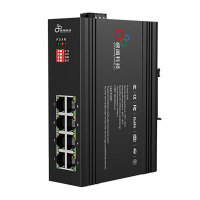 YKFIBER 千兆工业交换机8口工业级光纤交换机