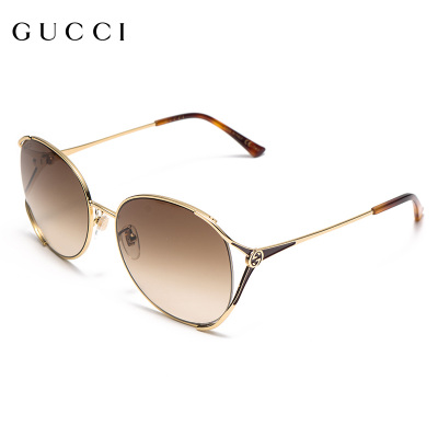 Gucci/古驰太阳镜2020新款女士防紫外线眼镜圆形大框墨镜GG0650SK-003-59