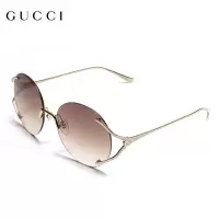 Gucci/古驰太阳镜女2020新款潮防紫外线圆形时尚无框墨镜GG0645S-002-57