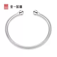 金一国囍足银女款简约时尚天元卡口手镯送女友送妈妈 (定价) BFE014