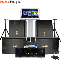 奔腾(BNTN)点歌机家庭影院ktv音响 组合功放套装家用卡拉OK双系统一体机 专业会议音响450一拖四点歌机套装