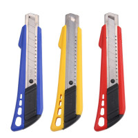 晨光18mm美工刀 9mm裁纸刀 自动锁壁纸刀 手动锁开箱刀 伸缩刀 介刀 大号刀片ASS91320 自动锁一把颜色随机