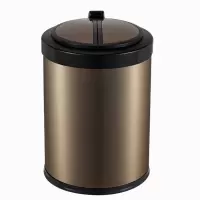 NST/纳仕达 欧式家用9L土豪金色创意不锈钢智能感应垃圾桶 厨房客厅卧室卫生间