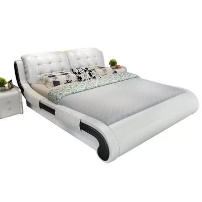 双人床 现代简约实木双人床卧室家具（长2000*宽1800*高450mm）