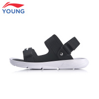 李宁童鞋2020年夏季新款男女中大童露趾沙滩鞋魔术贴软底儿童凉鞋