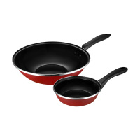 爱仕达搪瓷二件套PF02D1TG奶锅炒锅