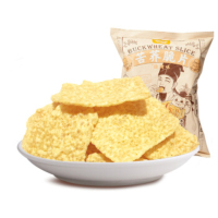 三只松鼠苦荞脆片玉米浓汤味烧烤味组合各5袋 60g*10袋 粗粮锅巴薯片膨化食品零食