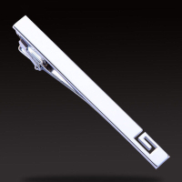 智企亿品 JH 领带夹子 职业简约领带夹 银色回形领带结 领带夹 单个装