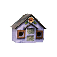 鸟屋房子树上壁饰 园艺装饰园林造景 紫罗兰款