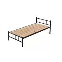 洛克菲勒钢木床单人宿舍床铁艺床铁床工地床单层铁床双人床