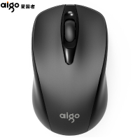 爱国者(aigo)Q34 无线鼠标 办公鼠标 便携鼠标 对称鼠标 小手鼠标 带无线2.4G接收器 黑色